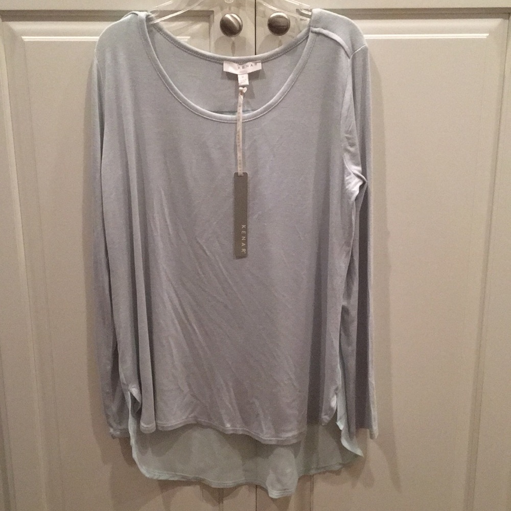 Light Blue Shirt w/sheer Back